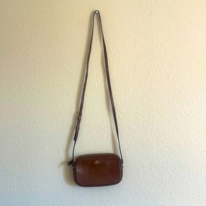 Coach Brown Leather Crossboy